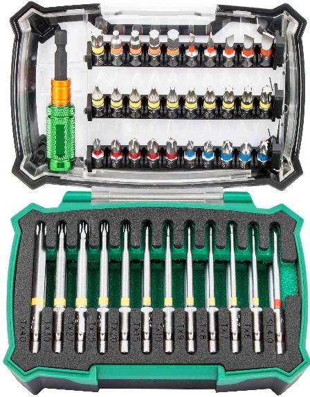 Juego de 53 puntas de 1/4" (colores)