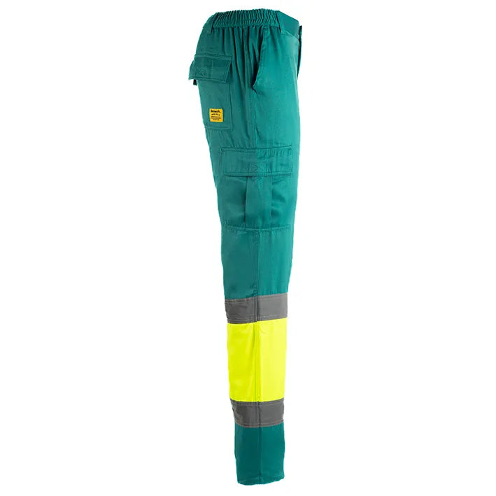 Calças DOVER HV TROUSERS YELLOW/GREEN (1 UNIDAD)