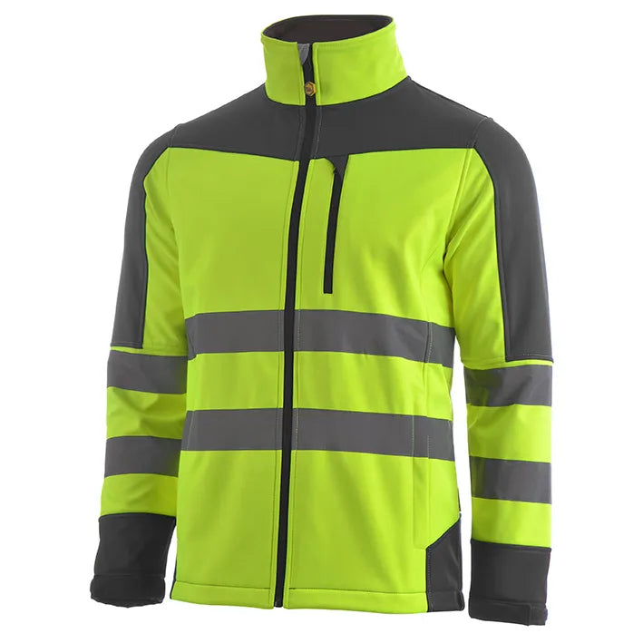 Softshell tricapa de alta visibilidad combinado ECLIPSE HV YELLOW/GREY (1 UNIDAD)