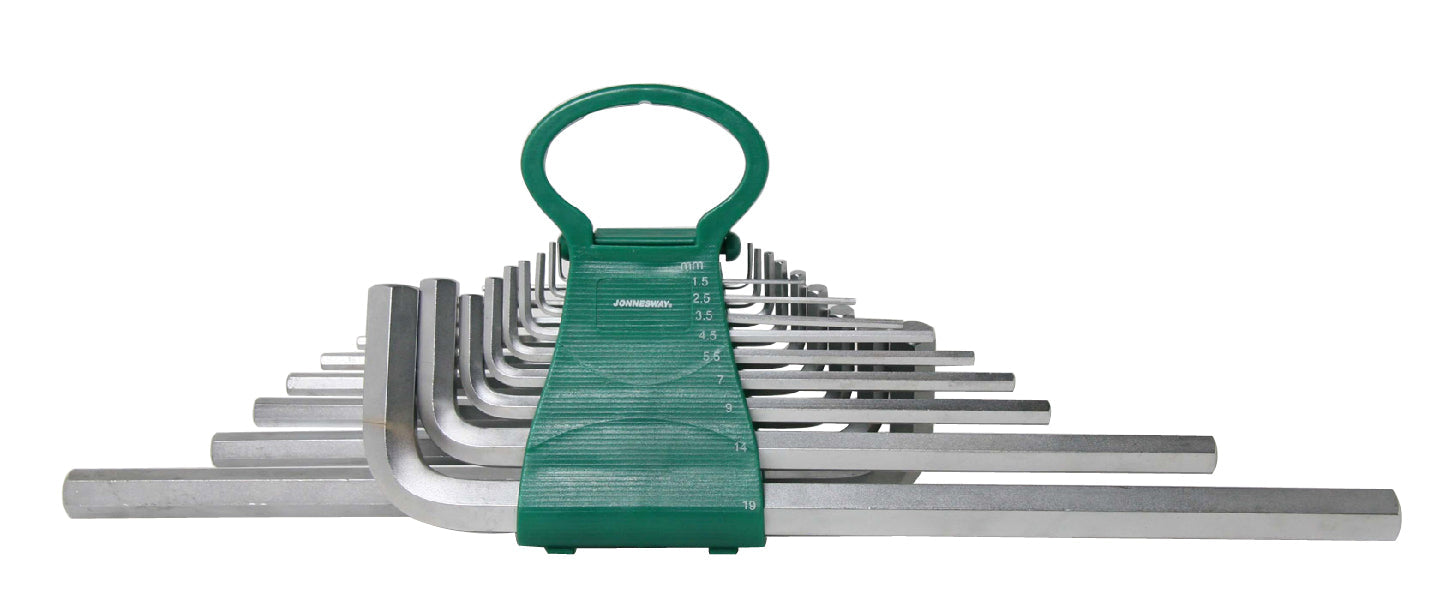 Juego de 18 llaves hexagonales extra largas
