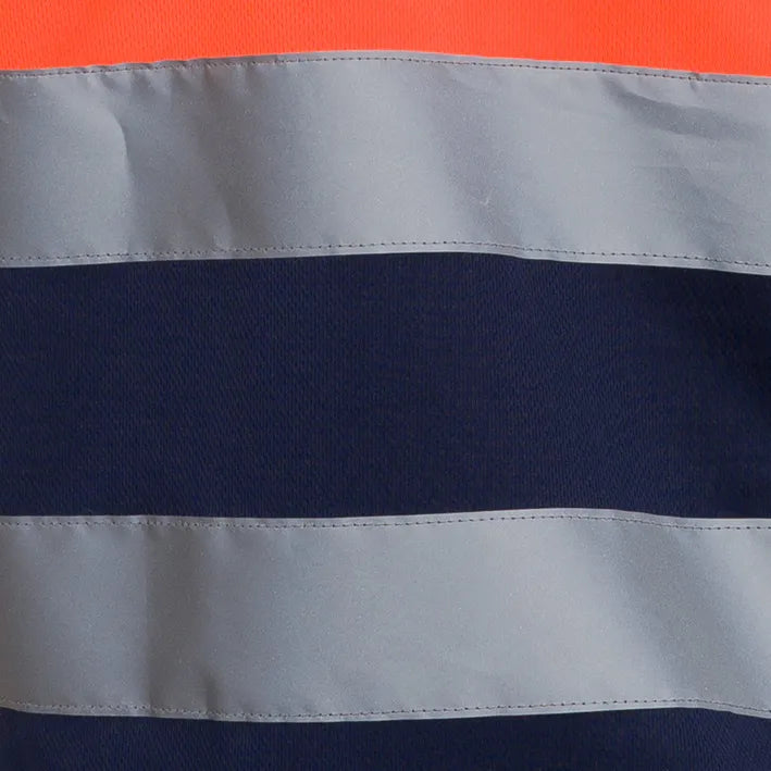 T-shirt de manga curta de alta visibilidade combinada HILL HV ORANGE/NAVY (1 UNIDAD)