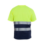 T-shirt de manga curta de alta visibilidade combinada HILL HV YELLOW/NAVY (1 UNIDAD)