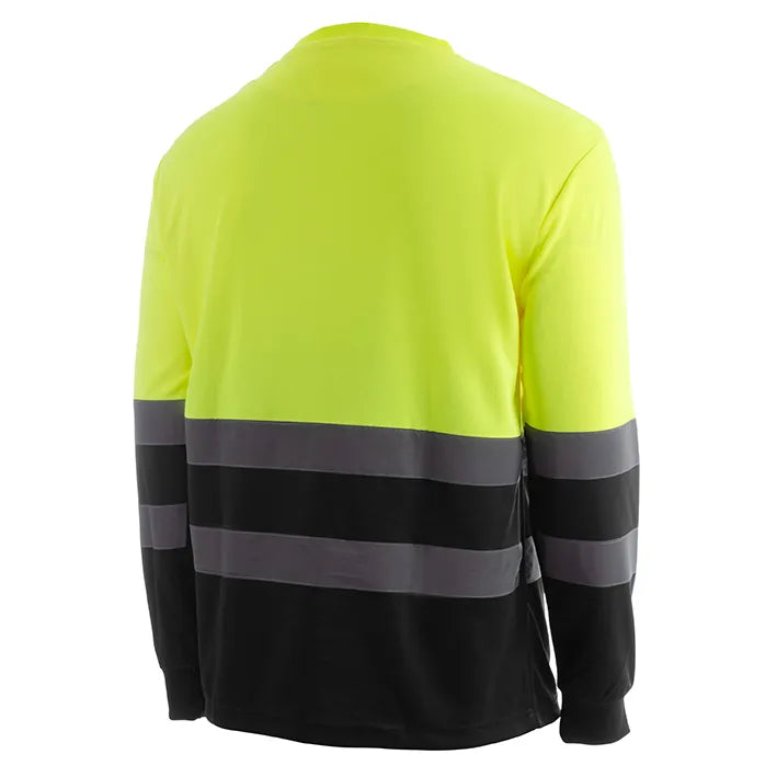 T-shirt combinada de manga comprida hi-vis INDIE HV YELLOW/GREY (1 UNIDAD)