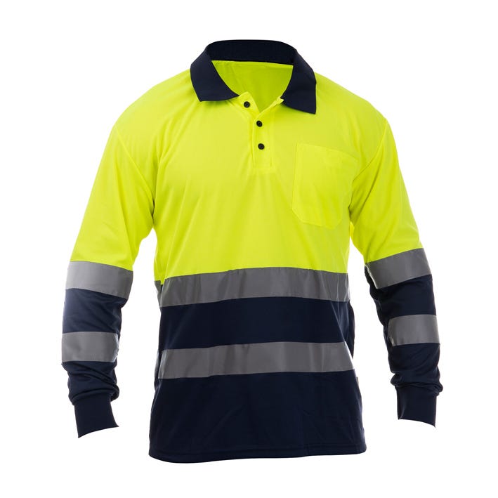 POLO OCEAN HV POLO L/S YELLOW/NAVY (1 UNIDAD)