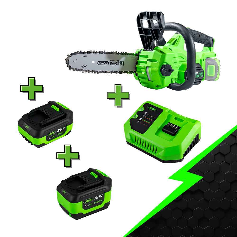 Especial KIT Jardim: Motoserra + Batería 4AH + 6AH + Cargador - JBM