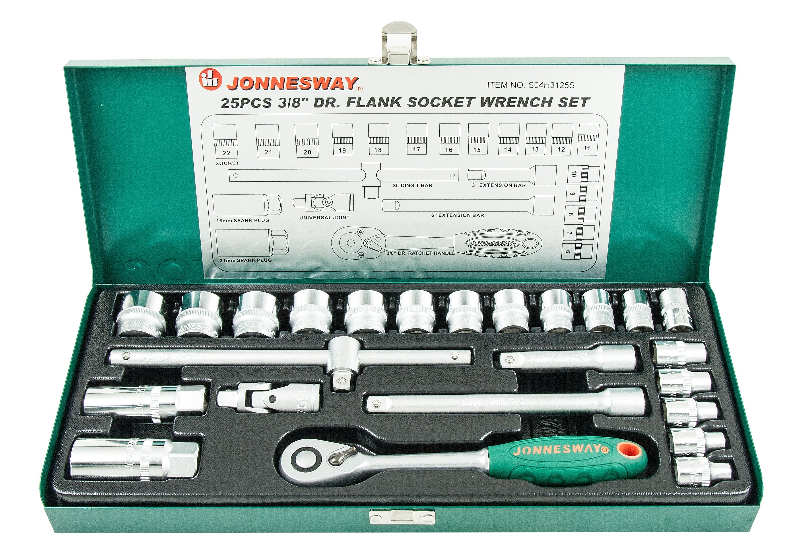 Juego de 25 piezas de 3/8"