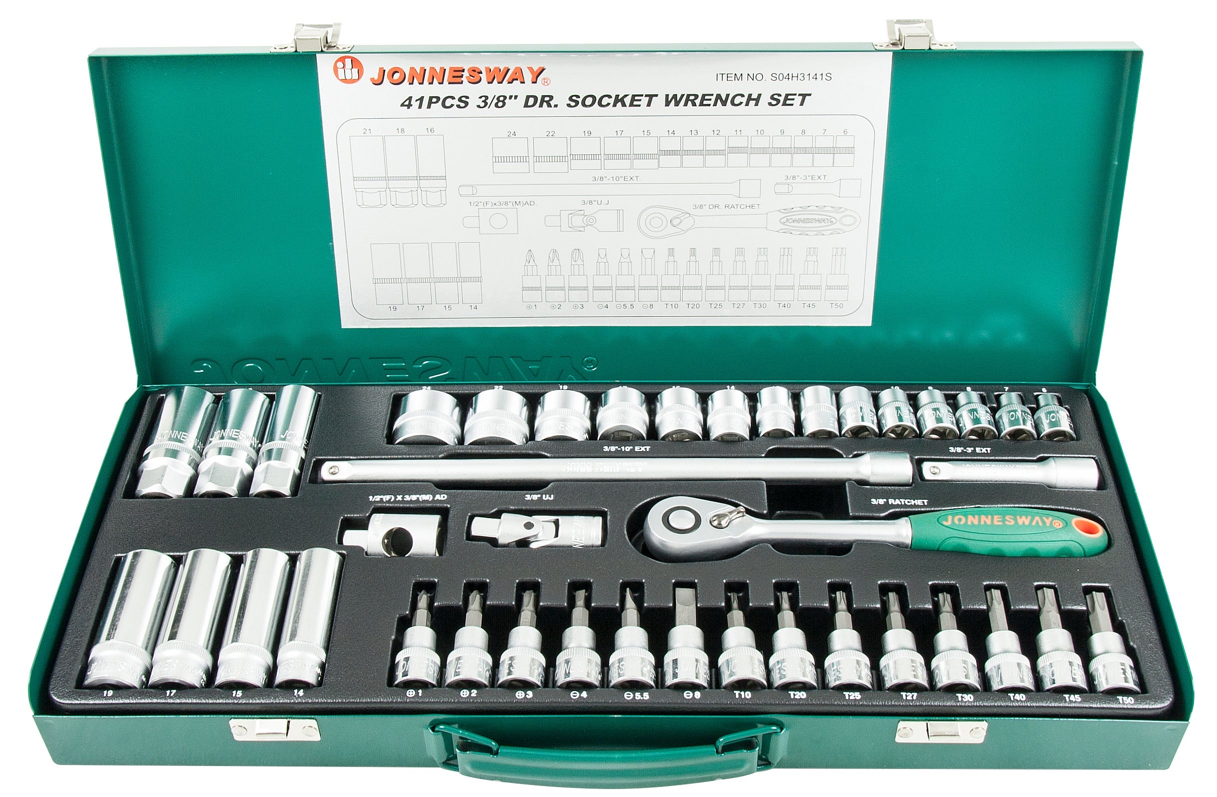 Juego de 41 piezas de 3/8"