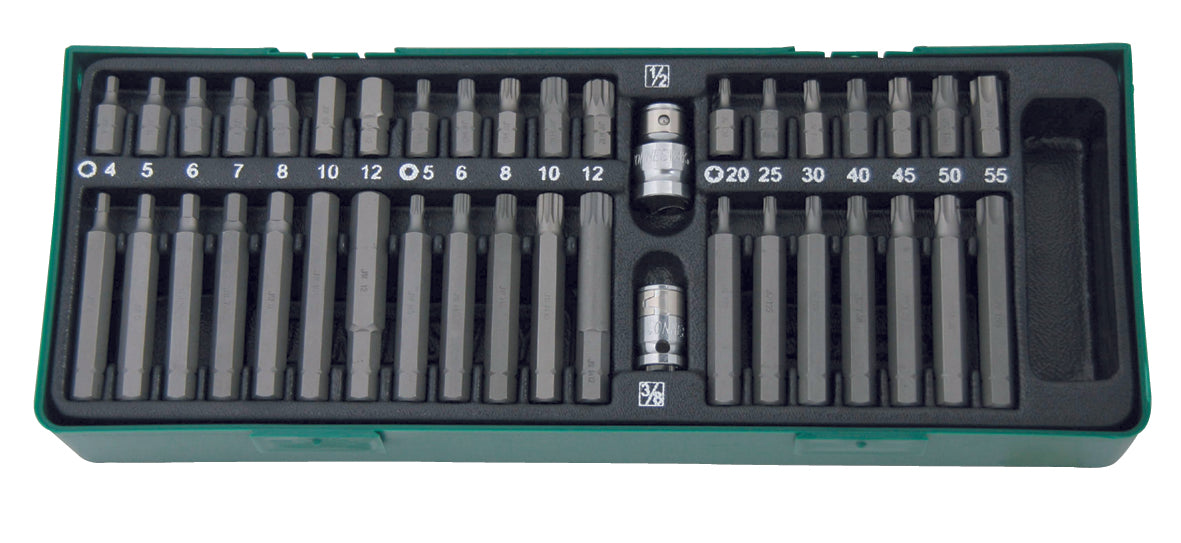 Juego de puntas 1/2" y 3/8" 40 pzas