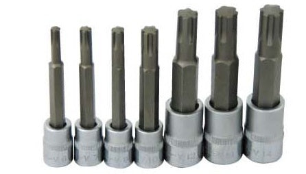 Juego de 7 puntas largas de 3/8" y 1/2"
