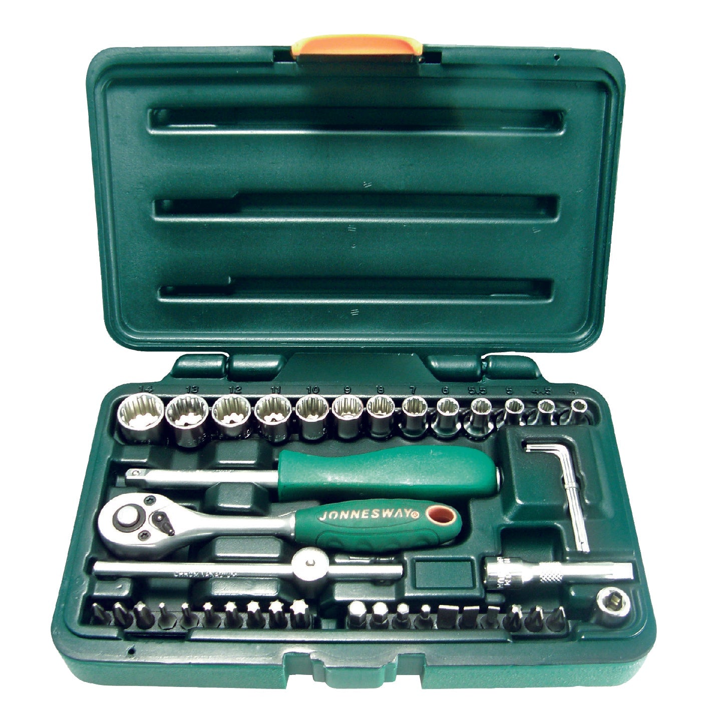 Juego 41 pzas. Super tech con carraca 1/4"