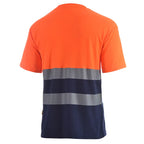 Camiseta de manga corta de alta visibilidad combinada con cinta segmentada SUGAR HV (1 UNIDAD)