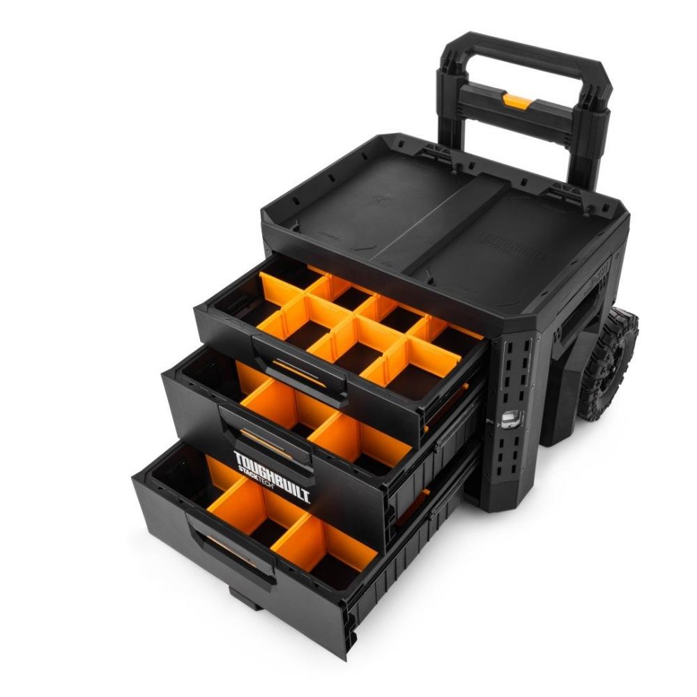 Carro de ferramentas Toughbuilt StackTech de 3 gavetas Locking Box TB-B1-D-R93-BEA – imagem 2