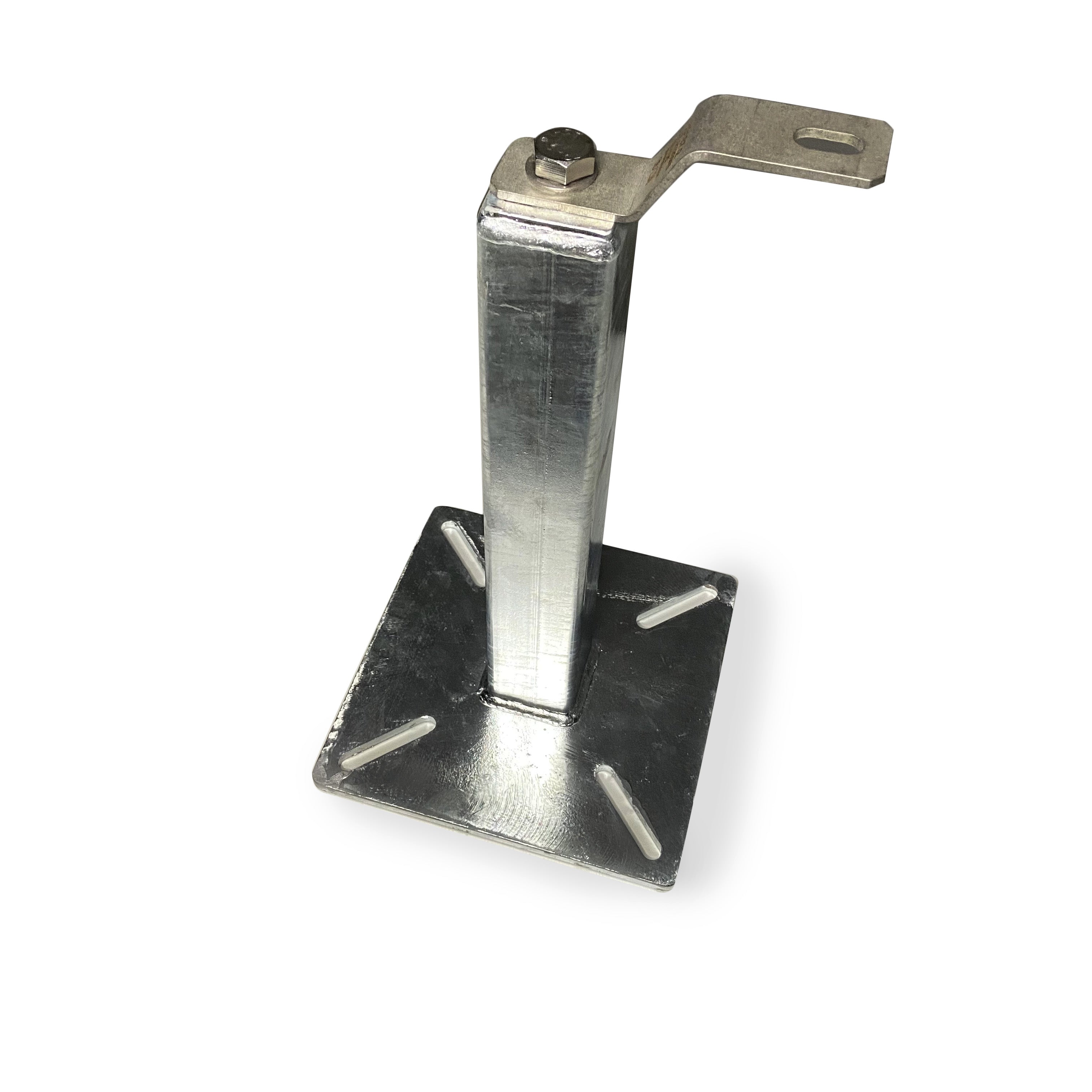 Dispositivo de Ancoragem ANCORAGEM DE POSTE, COM BASE 200x200 + POSTE 400mm + ANEL DE GANCHO para segurança profissional
