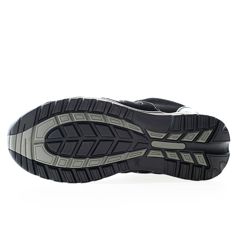 Zapato BAIO gris-negro, nobuk S1P, suela EVA sin metal