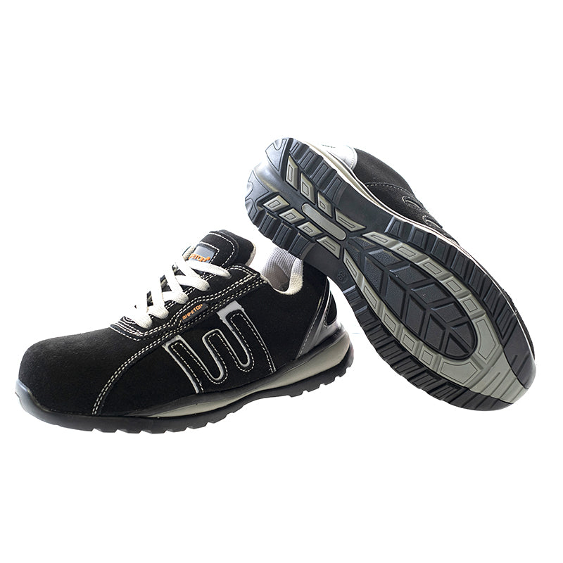Zapato BAIO gris-negro, nobuk S1P, suela EVA sin metal