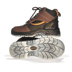 BAMIO, bota S1P em couro bovino marrom equipamento de proteção profissional