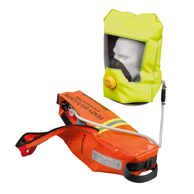 Máscara de escape de aire comprimido BIO-S-CAPE con cilindro de acero de 3 LT