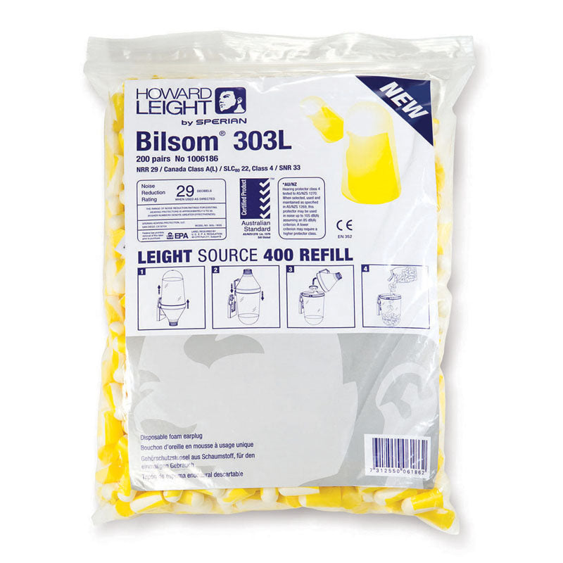 BOLSA con 200 pares de protectores auditivos Bilsom para el dispensador LS400