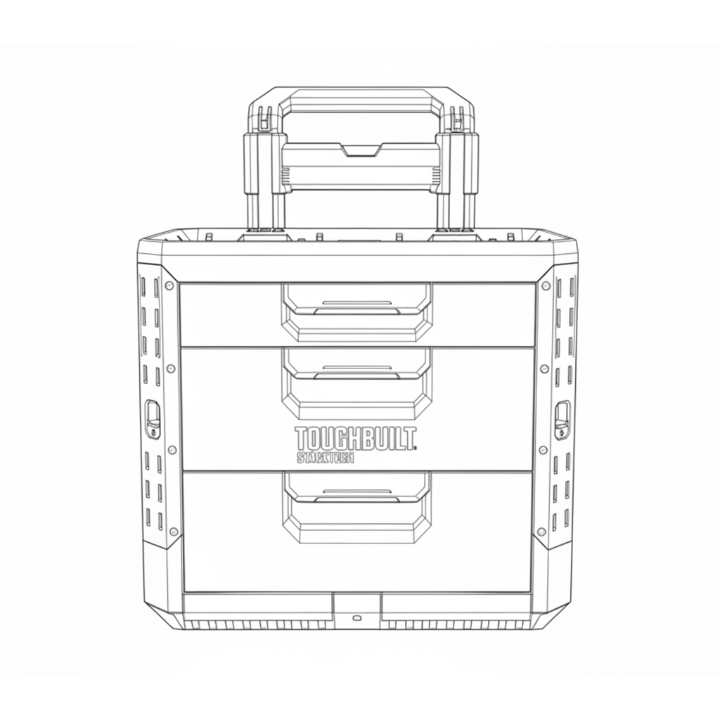 Carro de ferramentas Toughbuilt StackTech de 3 gavetas Locking Box TB-B1-D-R93-BEA – imagem 21