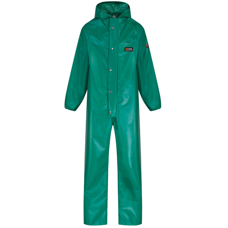 Traje de PVC verde resistente a productos químicos - CHEMMASTER