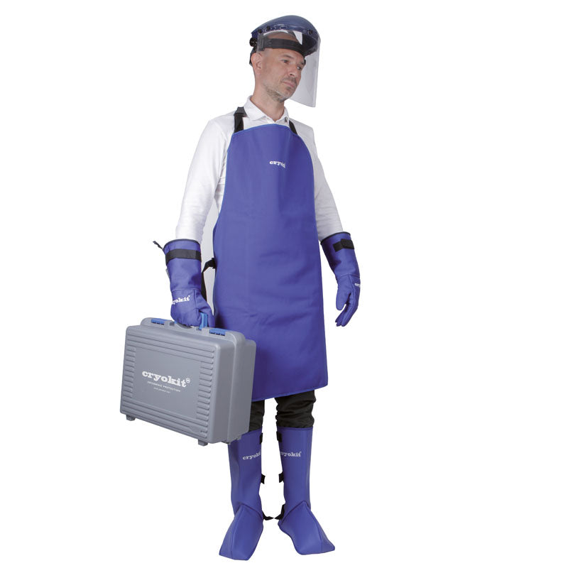 CRYOKIT, um kit-case para trabalhar com nitrogênio líquido equipamento de proteção profissional