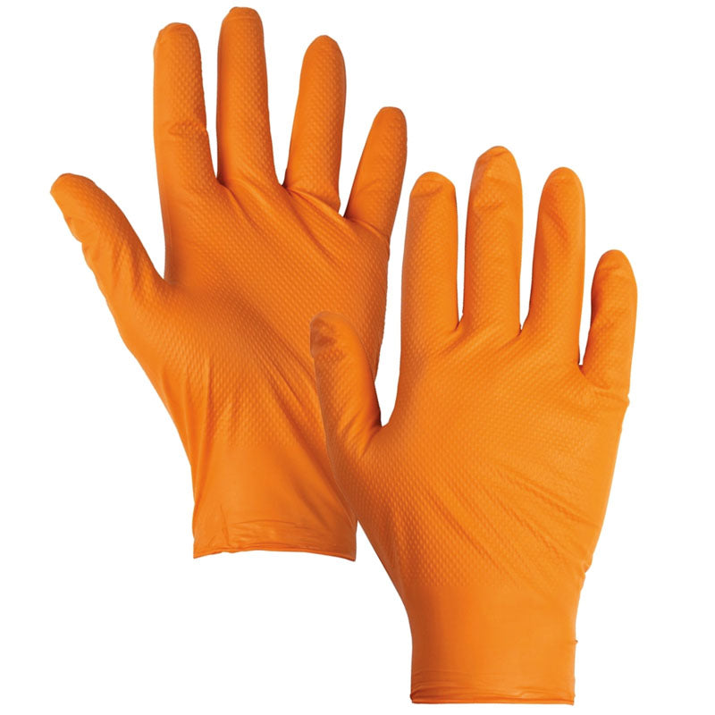DIAMOND SAFE, luva química de nitrilo diamante laranja (50 unidades)