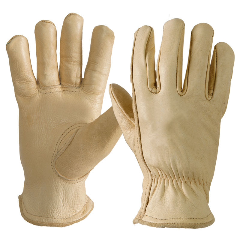 DORNEDA, guante de cuero de flor con forro térmico (12 Pares)
