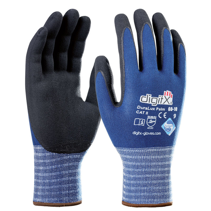 Guante DURALUX Palma, Lycra y nitrilo satinado (12 Pares)