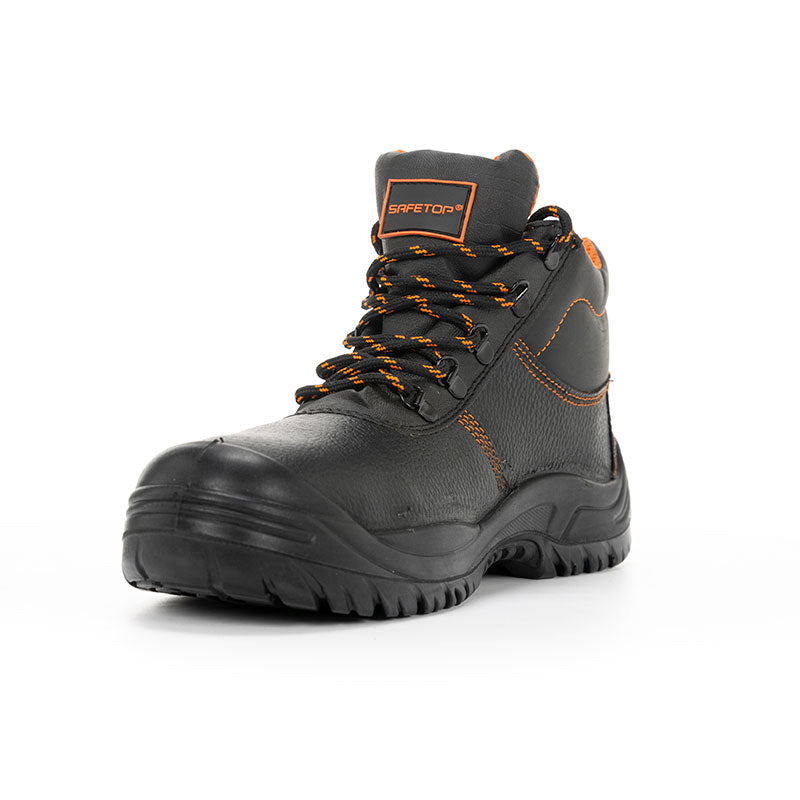Bota de couro preta com cadarços S3 SR gravados- EURIO