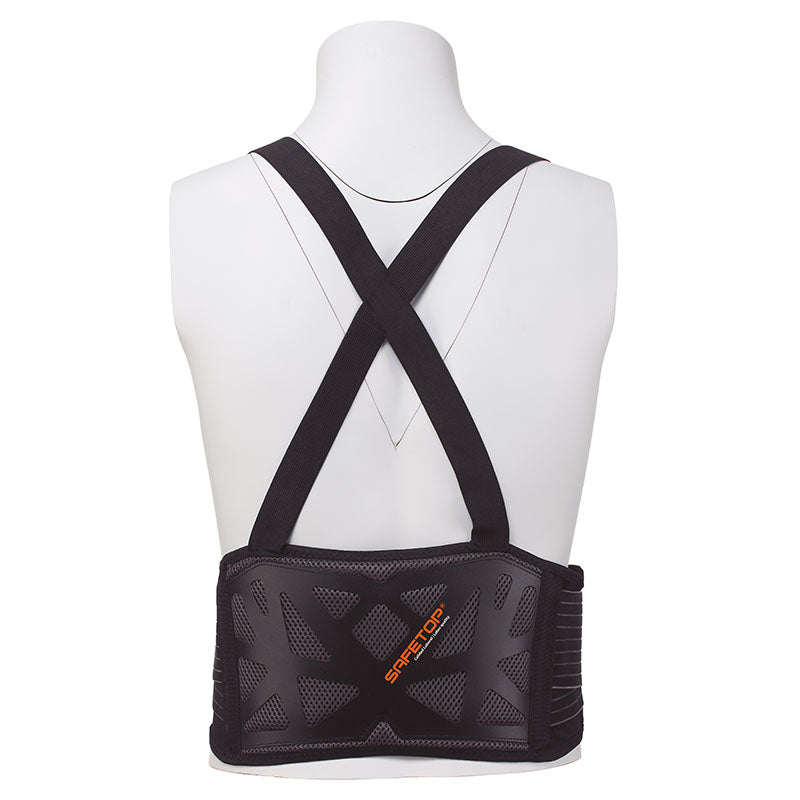 CINTURA CONFORT PLUS, Soporte lumbar elástico doble, tirantes, velcro