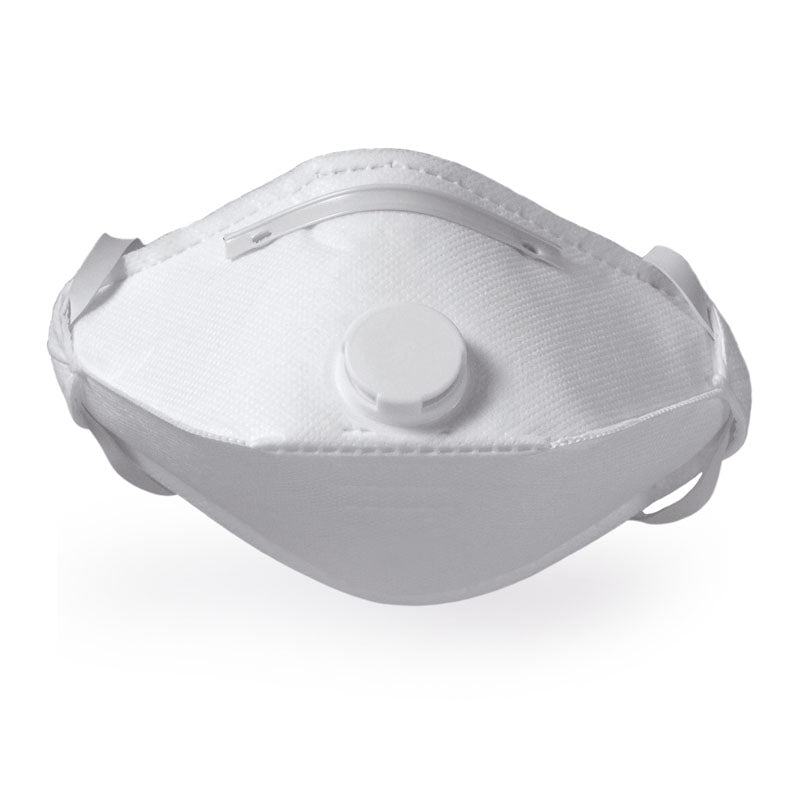 FFP3 NR D, mascarilla plegable horizontal con válvula sin metal (12 Unidades)