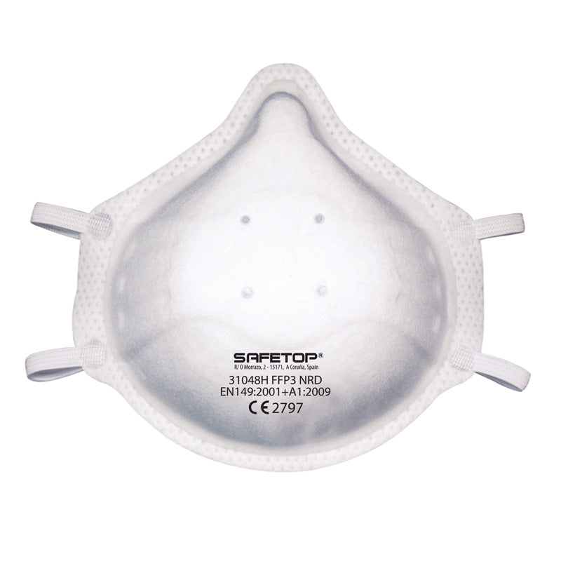 FFP3 NRD, mascarilla preformada S/V con ajuste rápido de sellado nasal (20 unidades)