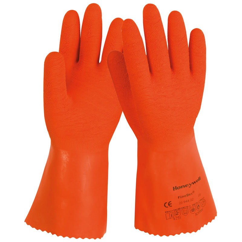 FISHERMAN, guante químico de látex de grado alimentario 250ºC (10 pares)