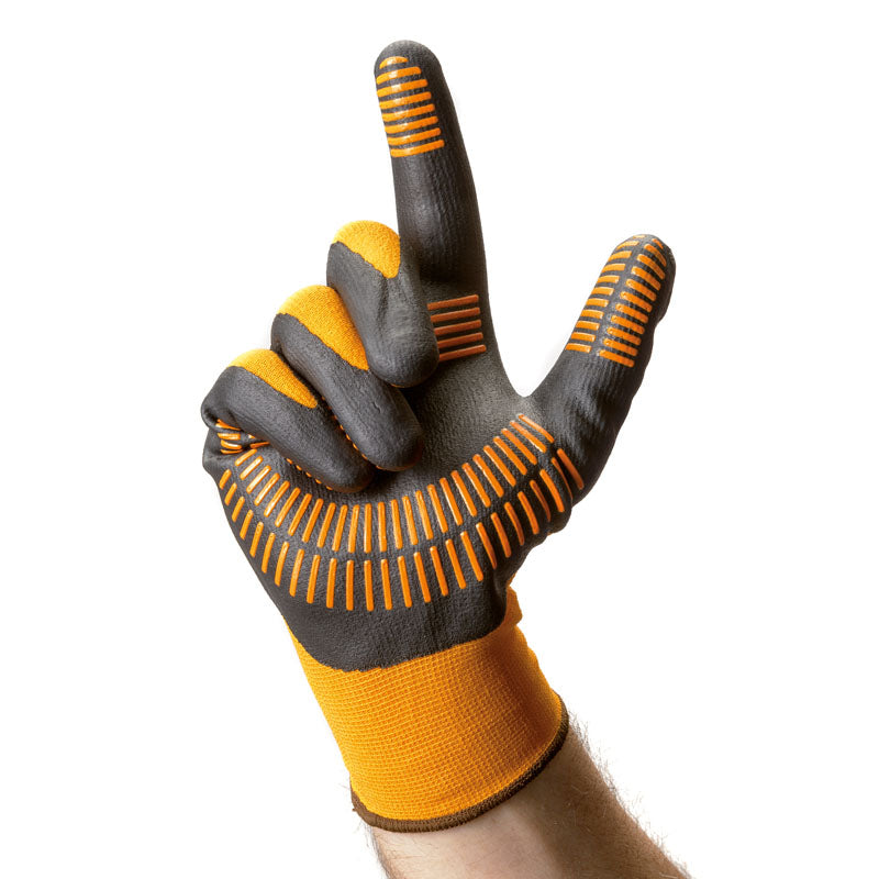 FIT-O-LITE STRINGS, guante de nitrilo con rayas en la palma (12 Pares)