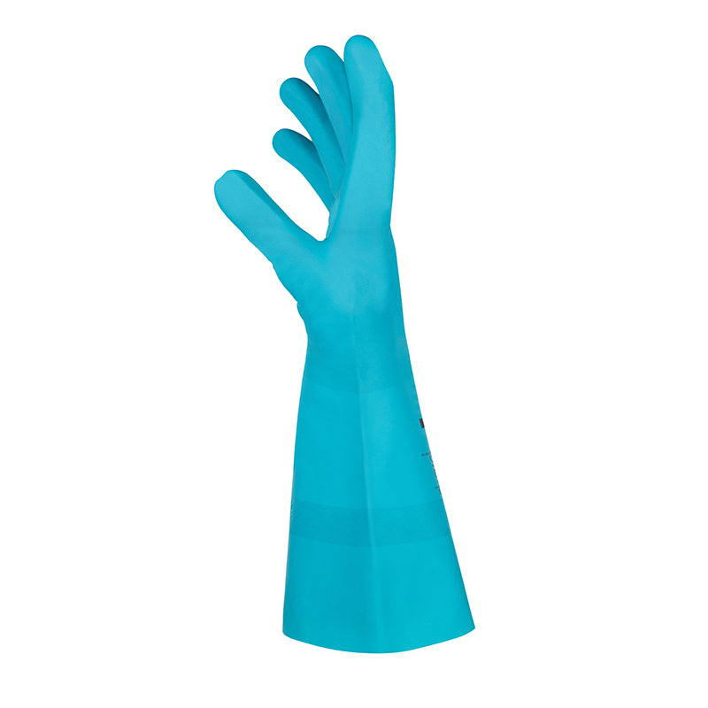 FLEXTRIL FLOCKED, luvas de nitrilo para alimentos e produtos químicos (12 pares)