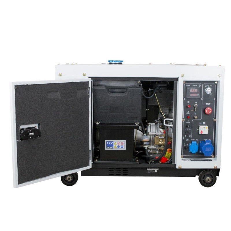 Gerador a diesel monofásico insonorizado Hyundai HY-DHY8600SE (HY-DHY8600SE)