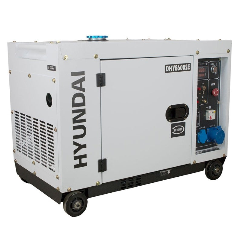 Gerador a diesel monofásico insonorizado Hyundai HY-DHY8600SE (HY-DHY8600SE)