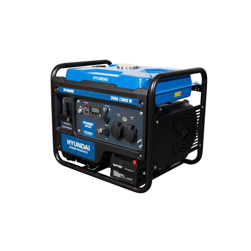 Gerador inversor a gasolina aberto HY4000Ei HYUNDAI de 3,9 kW (HY-HY4000Ei)