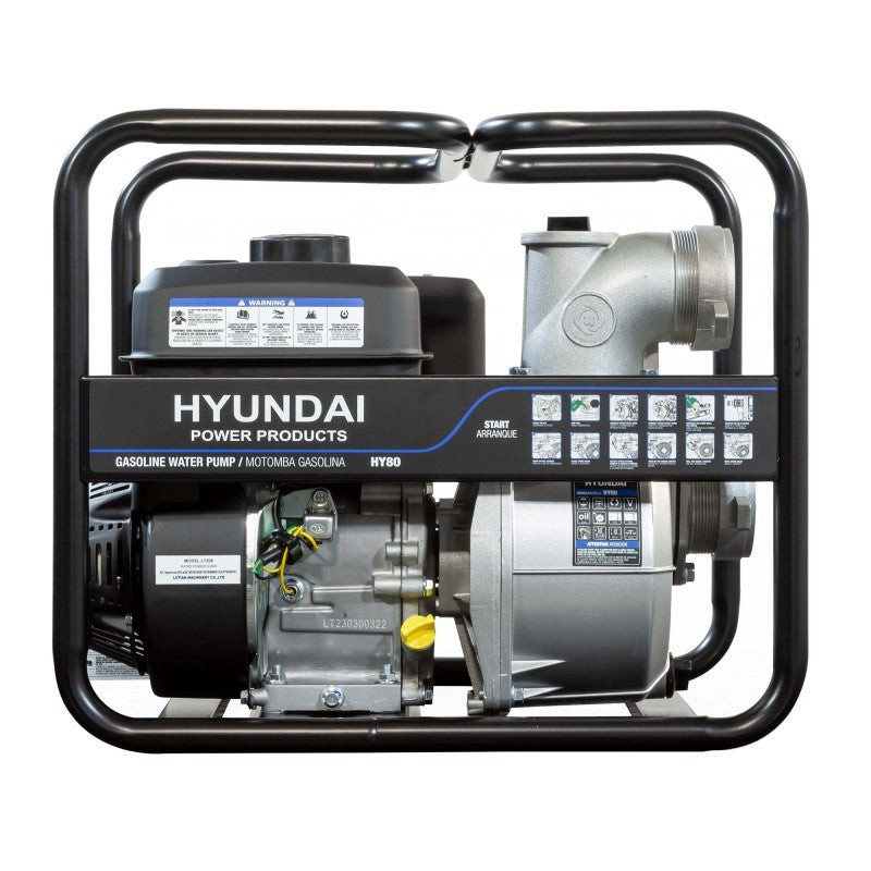 Bomba de água a gasolina HY80 HYUNDAI, 1000 l/min para água limpa. (HY-HY80)