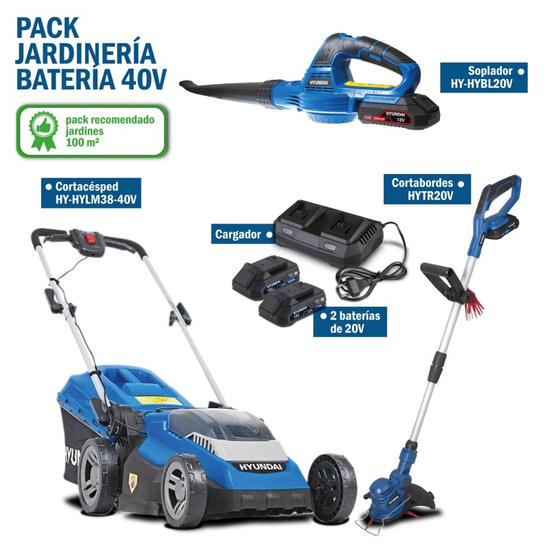 Bateria para jardinagem HYLM38-40V-PACK 40V HYUNDAI (HY-HYLM38-40V-PACK)
