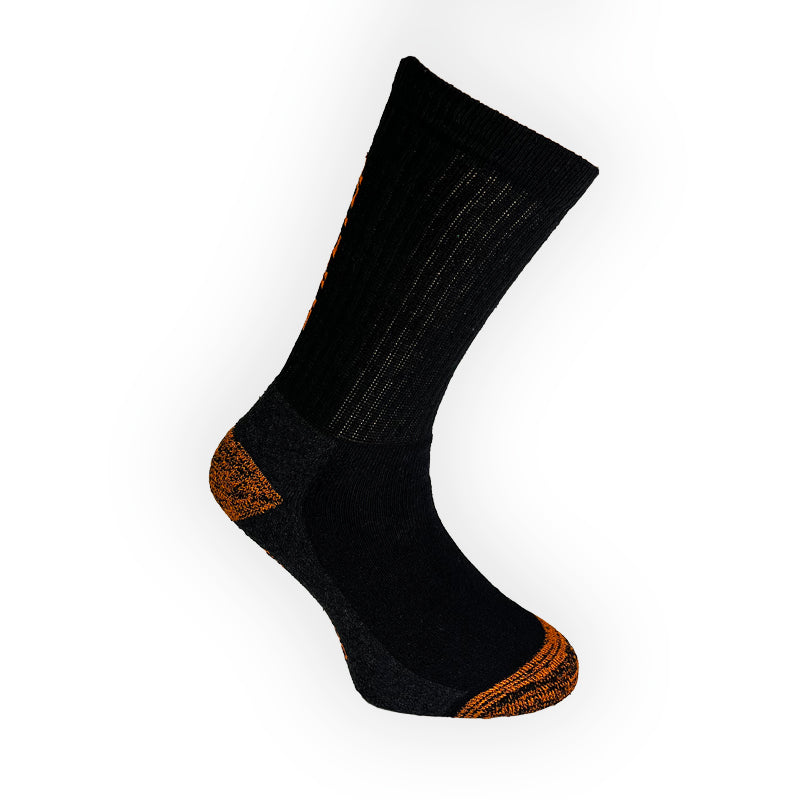 MEIAS DE TRABALHO MELHORADAS, DE ALGODÃO/POLIETILENO/ELASTANHO (EMBALAGEM COM 3 PARES)