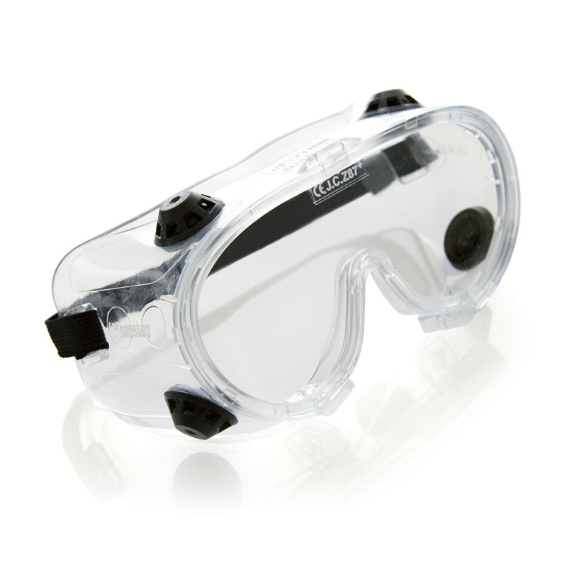 JOLLY, gafas de protección integral de PVC transparente con válvulas, 1B (6 Unidades)