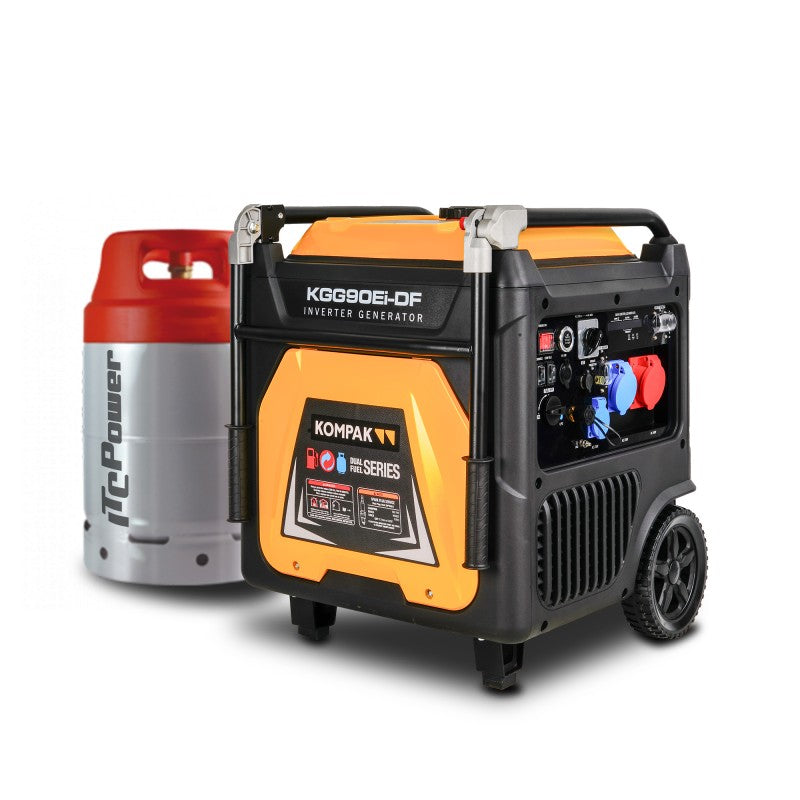 Gerador a gasolina de combustível duplo KGG90EI-DF de 8,9 kW da KOMPAK (KP-KGG90EI-DF)