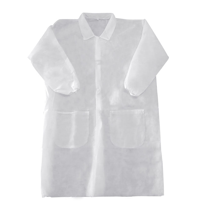 LAB-COAT, jaleco de polipropileno branco 67x104 cm