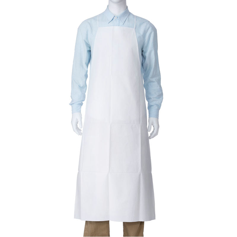 Avental de Proteção Profissional Avental de polipropileno microporoso branco 115x75 cm (pacote com 10 unidades) para segurança profissional
