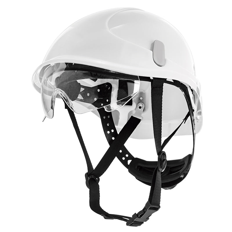 Capacete de Segurança MONTANA, Capacete dielétrico EN397, EN50365 com tira de queixo e viseira transparente equipamento de proteção profissional