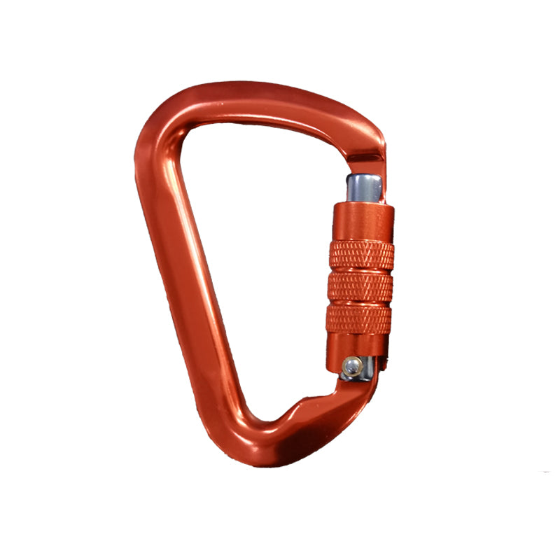 Mosquetón de aluminio TRILOCK con triple bloqueo 30 KN