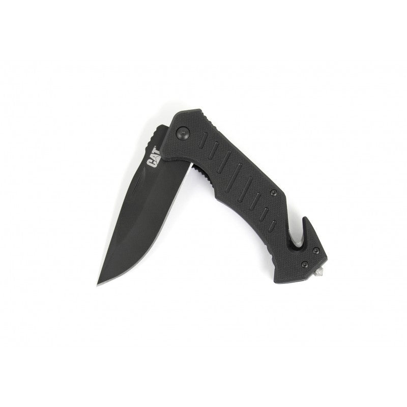 Canivete dobrável CP-106310 em aço inoxidável preto CAT (CP-106310)