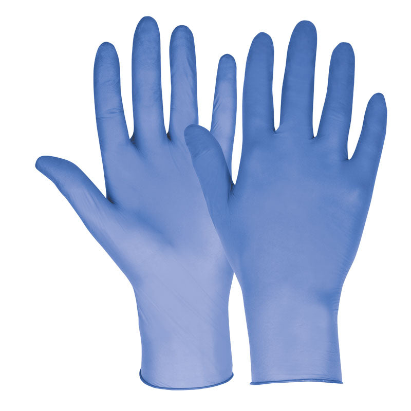 NITRISAFE, Luva Descartável de Nitrilo Azul 3,5 gr (100 unidades)