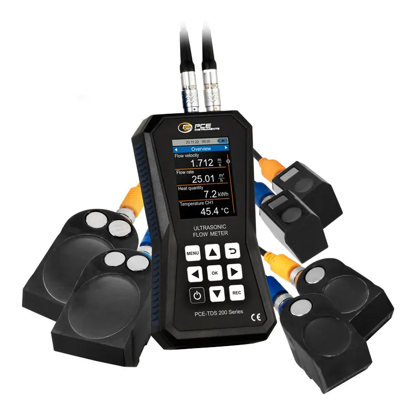 Medidor de vazão ultrassônico PCE-TDS 200 SML-ICA
